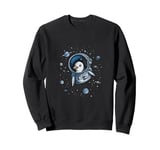 Cute Penguin Astronaut in Space Adventure Apparel Sweatshirt