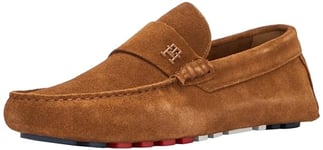 Tommy Hilfiger Chaussures de Conduite Homme Classic Driver Slip-on, Marron (Coconut Grove), 41