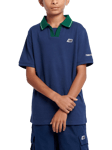 New Balance Kids' Premium Polo Shirt, Navy/Multi