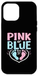 Coque pour iPhone 12 Pro Max Rose ou bleu « Mama Loves You Baby Reveal Party »