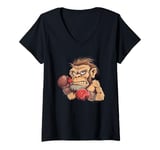 Womens Funny boxing Athlete in ice age style for boxing gloves fans V-Neck T-Shirt