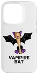 Coque pour iPhone 14 Pro Jeu de mots amusant en forme de chauve-souris vampire