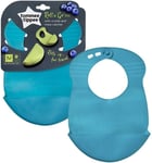 Tommee Tippee Roll n’ Go Crumb Catcher Baby Waning Bib Soft & Foldable (Blue)