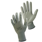 Linxor - Paire de gants de protection pro précision en polyester enduit de polyuréthane - Taille 9 - l - Gris Gris