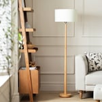 Habitat Malaren Rubber Wood Tapered Floor Lamp - Natural