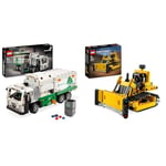 LEGO Technic Mack LR Electric Camion Poubelle, Jouet de Camion Électrique, Véhicule de Recyclage & Technic Le Bulldozer, Jouet de Construction pour Enfants, Véhicule Excavateur