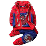 Barn Pojkar Spiderman Träningsoverall Set Sweatshirt Väst Toppar Byxor Outfits-m[HK] Blue 3-4 Years