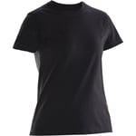 T-Shirt dam jobman - T shirt 5265 practical svart xl 100 bomull gråmelerad 85 15 viskos