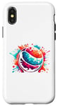 Coque pour iPhone X/XS Splash Art Dodge Ball Dodgeball Player