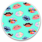 2 x Vinyl Stickers 25cm - Funky Lips Lipstick Girls Cool Gift #3944