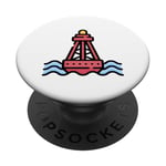 Bouée nautique amusante pour les plaisanciers – Capitaines de bateau PopSockets PopGrip Adhésif