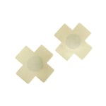 Luccase Nipple Cover Patchs de Sein Pads One Pairs Cross Sticker Anti Bump Pads et Petit Coffre Jetable étanche Croix de d'autocollants Poitrine, 80mm X 80mm (E)