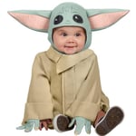 RUBIES - STAR WARS Officiel - Costume Bébé Yoda - Taille 2-3 Ans - Déguisement pour Enfant avec un Long Manteau en Polaire, des Mains en Mousse et une Cagoule à Oreilles Rembourrées