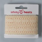 Infinity Hearts BlondebÃ¥nd Polyester 25mm 2 Ecru - 5m