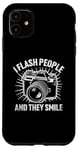 Coque pour iPhone 11 Photographe I Flash People And They Smile