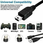 Fast  USB to MINI B Data Charger Cable For Garmin, Dash Cam GoPRO MP3 MP4 -3M