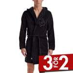 CR7 Cristiano Ronaldo Cotton Bathrobe Svart bomull Medium Herr