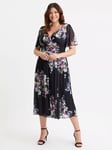 Scarlett & Jo Victoria Floral Dress, Black/Multi