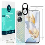 Ibywind Screen Protector For Honor 90 5G 6.7"[2 Pack],Flexible TPU Film,With 1Pc Camera Lens Protector,1Pc Back Film,Bubble Free,Easy to install