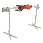 VEVOR Barbecue à Cochon de Lait Charge 41 kg Rôtissoire Barbecue Tournebroche Automatique 117 cm 42 W 4 TR/Min Kit de Rôtissoire Électrique 8 Hauteurs Réglables pour Rôtir Agneau Camping Randonnée