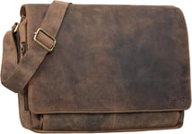 Sac Messenger Vintage en Cuir | Sac à Bandoulière Hommes Femmes | Sacoche Laptop 15 Pouces pour Bureau, Université, Travail | Sac en Cuir Véritable