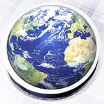 Planet Earth Cake Topper - Edible Icing or Wafer - 7.5" Round - World Map - Atlas - Space (Edible Wafer)