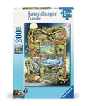 Ravensburger enfants-12000866-Reptiles sur étagère-Puzzle XXL de 200 pièces pour Enfants à partir de 8 Ans, 12000866