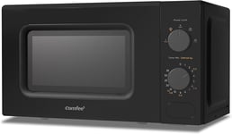 COMFEE' 700W 20L Black Smart Microwave Oven with Quick Defrost, 5 Power Levels