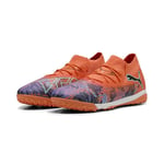 PUMA Future 8 Match Tt Creativity - Orange Poppy/dark Amethyst/electric Peppermint/svart - Turf (Tf), storlek 37