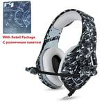 ONIKUMA K1 Camouflage Gaming Headset Dee Bass Game Headphones ¿couteurs PS4 avec micro pour PC Moblie Phone New Xbox Tablet-K1 gra avec bo¿te_XINENGJI