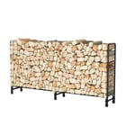 Unho - Range Bûche Extérieur Métal Large Porte Bûches Cheminée Métal 233cm Rangement Bois De Chauffage xxl- 233x118x35cm