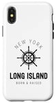 iPhone X/XS Long Island New York Vintage LI NY Ship Wheel Born & Raised Case