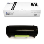 4x Toner for Lexmark MS 510 610 de dte dn dtn, 50F0UA0 Black