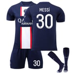 Messi Fotbollskläder för barn/vuxna Fotbollströja Träningsdräkt 26（140cm-150cm） Goodies 24（130cm-140cm）