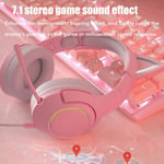 K9 Pink Cat Ear Headphones Gaming Headphones Comfortable With Mic GFL