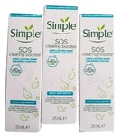 X3 Simple SOS Clearing Booster 25ml Face Shine Blemish Control Detox Zinc Thyme