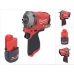 M12 FIW38-251 Clé à choc sans fil 12 v 339 Nm 3/8'' Brushless + 1x batterie 2,5 Ah - sans chargeur - Milwaukee