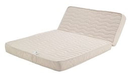 Provence literie Matelas Tres Ferme pour Tous BZ + Alese 120x190 x 16 cm avec 4 cm Memoire de Forme 65 Kgs/m3 + Mousse Premium Haute Resilience - Dim Assise 60 cm