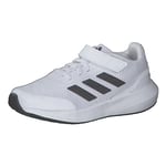 adidas RunFalcon 3.0 Elastic Lace Top Strap Sneaker, FTWR White/core Black/FTWR White, 10 UK