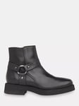 Whistles Matteo Leather Biker Boots, Black