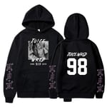 Rapper Juice Wrld Loose Sweatshirt Hoodie för män och kvinnor svart black XXL