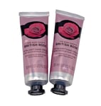 2 x The Body Shop British Rose Hand Cream 30ml. C42