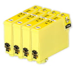 4 Yellow Ink Cartridges for Epson Stylus SX420W SX435W SX445W SX535WD