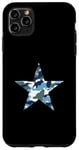 Coque pour iPhone 11 Pro Max Bleu Gris Blanc Camo Star