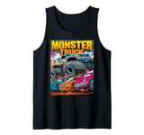 Monster Truck Crushing Cars Tee for Monster Truck Lovers Tank Top