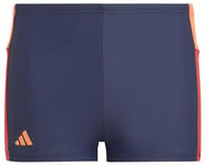 adidas Boxer de Bain 3 Bandes Colorblock pour garçon, 3-4 Ans, Noir, 18 Mois