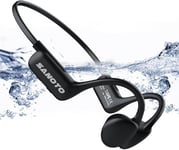 SANOTO Swimming headphones, Bone Conduction Headphones IPX8 Waterproof Swimming, Bluetooth 5.3 Bone Conduction Headphones, 16GB MP3, Random/Sequence Play, Auto Save, for Swimming