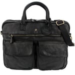 Roberto Romano Firenze 48200 Sac professionnel fait main en cuir véritable noir | Porte-documents, sac à bandoulière, sacoche pour ordinateur portable | Design moderne pour le travail et les loisirs,