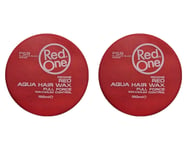 2x RedOne Red Aqua Hair Wax Full Force Maximum Control 150ml