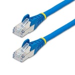 StarTech.com 1m CAT6a Ethernet Cable - Low Smoke Zero Halogen (LSZH) - 10 Gigabit 500MHz 100W PoE RJ45 S/FTP Blue Network Patch Cord Snagless w/Strain Relief (NLBL-1M-CAT6A-PATCH)